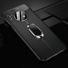 Custodia Silicone Morbida In Pelle Cover con Magnetico Anello Supporto Z02 per Huawei Mate 30 5G Nero