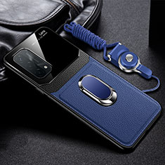 Custodia Silicone Morbida In Pelle Cover con Magnetico FL1 per OnePlus Nord N200 5G Blu