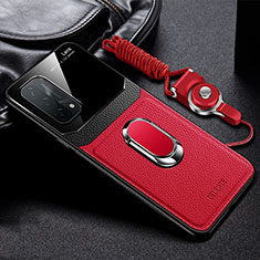 Custodia Silicone Morbida In Pelle Cover con Magnetico FL1 per OnePlus Nord N200 5G Rosso