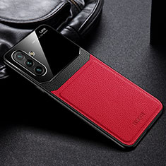 Custodia Silicone Morbida In Pelle Cover con Magnetico FL1 per Samsung Galaxy A04s Rosso