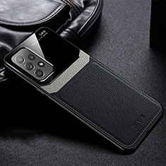 Custodia Silicone Morbida In Pelle Cover con Magnetico FL1 per Samsung Galaxy A23 4G Nero