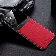 Custodia Silicone Morbida In Pelle Cover con Magnetico FL1 per Samsung Galaxy A32 5G Rosso