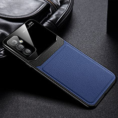 Custodia Silicone Morbida In Pelle Cover con Magnetico FL1 per Samsung Galaxy F23 5G Blu