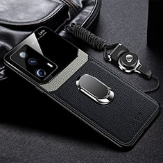 Custodia Silicone Morbida In Pelle Cover con Magnetico FL2 per Xiaomi Mi 13 Lite 5G Nero