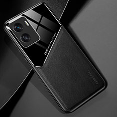 Custodia Silicone Morbida In Pelle Cover con Magnetico per Huawei Honor 90 Lite 5G Nero