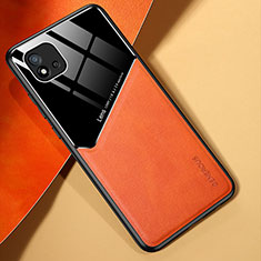 Custodia Silicone Morbida In Pelle Cover con Magnetico per Realme C11 (2021) Arancione