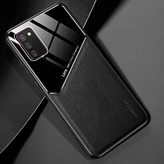 Custodia Silicone Morbida In Pelle Cover con Magnetico per Samsung Galaxy A02s Nero