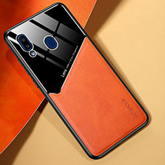 Custodia Silicone Morbida In Pelle Cover con Magnetico per Samsung Galaxy A20e Arancione