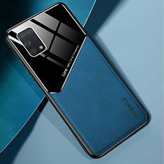 Custodia Silicone Morbida In Pelle Cover con Magnetico per Samsung Galaxy A31 Blu