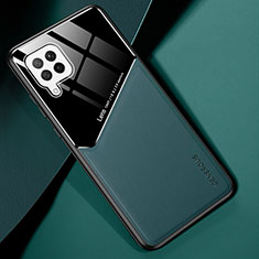 Custodia Silicone Morbida In Pelle Cover con Magnetico per Samsung Galaxy A42 5G Verde