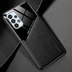 Custodia Silicone Morbida In Pelle Cover con Magnetico per Samsung Galaxy A53 5G Nero