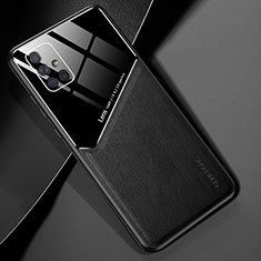 Custodia Silicone Morbida In Pelle Cover con Magnetico per Samsung Galaxy A71 5G Nero