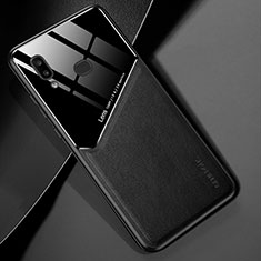 Custodia Silicone Morbida In Pelle Cover con Magnetico per Samsung Galaxy M01s Nero