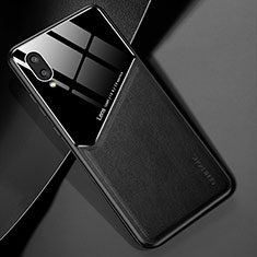 Custodia Silicone Morbida In Pelle Cover con Magnetico per Samsung Galaxy M02 Nero