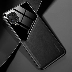 Custodia Silicone Morbida In Pelle Cover con Magnetico per Samsung Galaxy M32 4G Nero