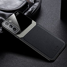 Custodia Silicone Morbida In Pelle Cover con Magnetico per Samsung Galaxy S21 5G Nero