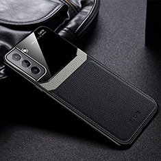Custodia Silicone Morbida In Pelle Cover con Magnetico per Samsung Galaxy S21 FE 5G Nero