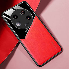 Custodia Silicone Morbida In Pelle Cover con Magnetico per Xiaomi Mi 13 Ultra 5G Rosso