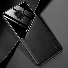 Custodia Silicone Morbida In Pelle Cover con Magnetico per Xiaomi Redmi Note 9 Pro Nero