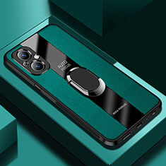 Custodia Silicone Morbida In Pelle Cover con Magnetico S01 per OnePlus Nord N20 5G Verde