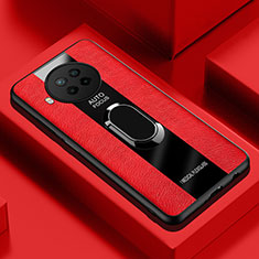 Custodia Silicone Morbida In Pelle Cover con Magnetico S01 per Xiaomi Mi 10T Lite 5G Rosso