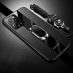 Custodia Silicone Morbida In Pelle Cover con Magnetico S01 per Xiaomi Poco X5 Pro 5G Nero