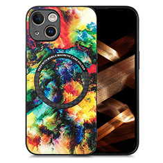 Custodia Silicone Morbida In Pelle Cover con Magnetico S01D per Apple iPhone 13 Multicolore