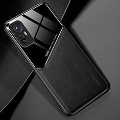Custodia Silicone Morbida In Pelle Cover con Magnetico S02 per Xiaomi Mi 12 5G Nero