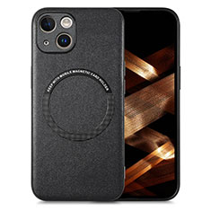 Custodia Silicone Morbida In Pelle Cover con Magnetico S02D per Apple iPhone 13 Nero