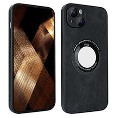 Custodia Silicone Morbida In Pelle Cover con Magnetico S14D per Apple iPhone 14 Nero