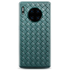 Custodia Silicone Morbida In Pelle Cover D01 per Huawei Mate 30 5G Verde