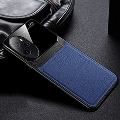 Custodia Silicone Morbida In Pelle Cover FL1 per Huawei Honor 100 Pro 5G Blu