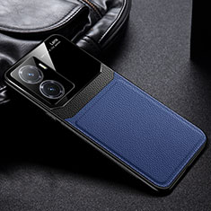 Custodia Silicone Morbida In Pelle Cover FL1 per Huawei Honor 90 Lite 5G Blu