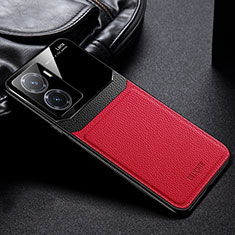 Custodia Silicone Morbida In Pelle Cover FL1 per Huawei Honor 90 Lite 5G Rosso