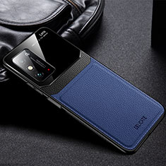 Custodia Silicone Morbida In Pelle Cover FL1 per Huawei Honor X10 Max 5G Blu