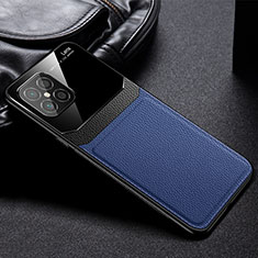 Custodia Silicone Morbida In Pelle Cover FL1 per Huawei Nova 8 SE 4G Blu