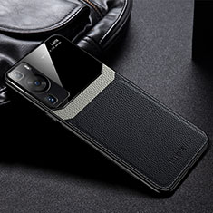 Custodia Silicone Morbida In Pelle Cover FL1 per Huawei P60 Nero