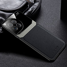 Custodia Silicone Morbida In Pelle Cover FL1 per OnePlus 12 5G Nero