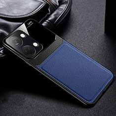 Custodia Silicone Morbida In Pelle Cover FL1 per OnePlus Ace 2V 5G Blu