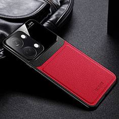 Custodia Silicone Morbida In Pelle Cover FL1 per OnePlus Ace 2V 5G Rosso