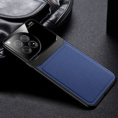 Custodia Silicone Morbida In Pelle Cover FL1 per OnePlus Ace 3 5G Blu
