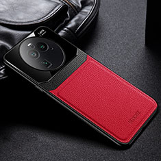 Custodia Silicone Morbida In Pelle Cover FL1 per Oppo Find X6 Pro 5G Rosso