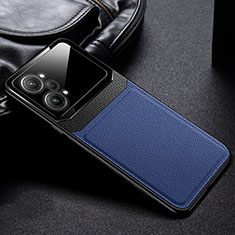 Custodia Silicone Morbida In Pelle Cover FL1 per Oppo K10 Pro 5G Blu