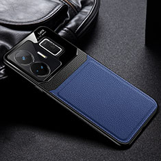 Custodia Silicone Morbida In Pelle Cover FL1 per Realme GT5 5G Blu