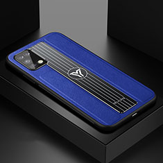 Custodia Silicone Morbida In Pelle Cover FL1 per Samsung Galaxy A03s Blu