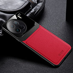 Custodia Silicone Morbida In Pelle Cover FL1 per Vivo X90 Pro 5G Rosso