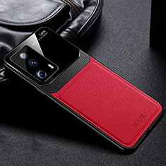 Custodia Silicone Morbida In Pelle Cover FL1 per Xiaomi Mi 13 Lite 5G Rosso