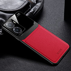 Custodia Silicone Morbida In Pelle Cover FL1 per Xiaomi Poco C51 Rosso