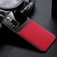 Custodia Silicone Morbida In Pelle Cover FL1 per Xiaomi Poco X4 NFC Rosso