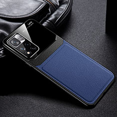 Custodia Silicone Morbida In Pelle Cover FL1 per Xiaomi Redmi Note 11T 5G Blu